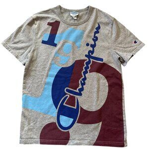 Champion Life 1919 Layers Vintage Graphic T shirt Size Medium Short Sleeve Gray